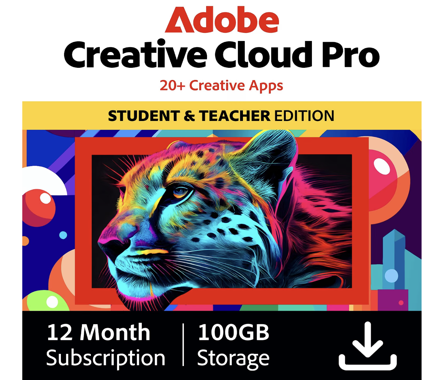 Adobe Creative Cloud Student and Teacher Edition 12-Month Subscription