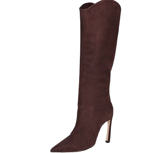 Modatope Knee High Rounded Toe Chunky Block Heel Boots