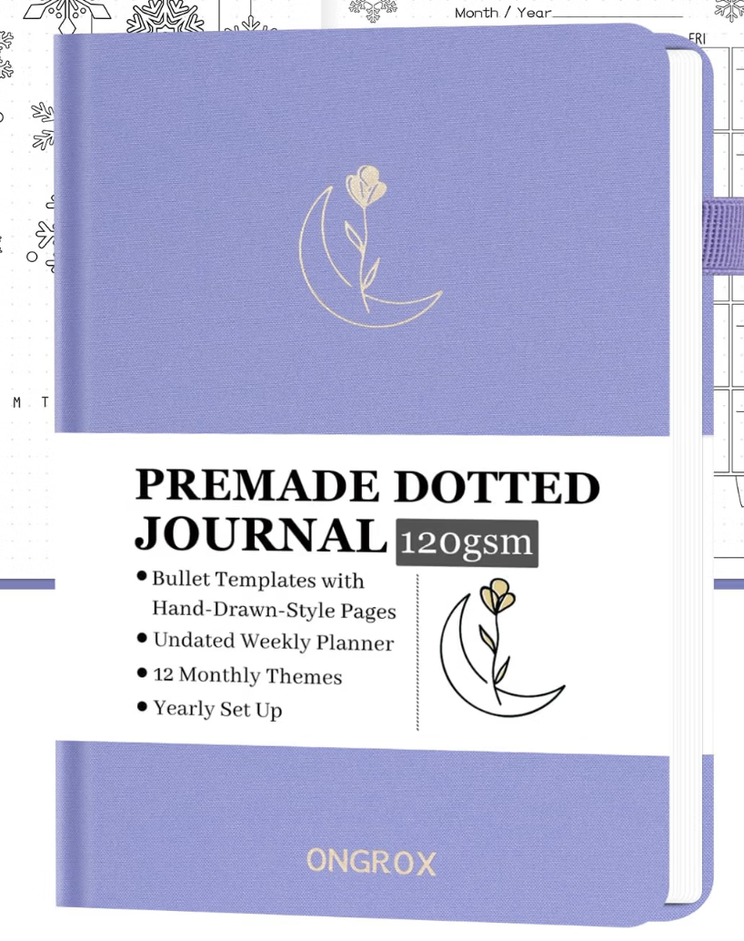 ONGROX Premade Linen Hardcover Bullet Journal