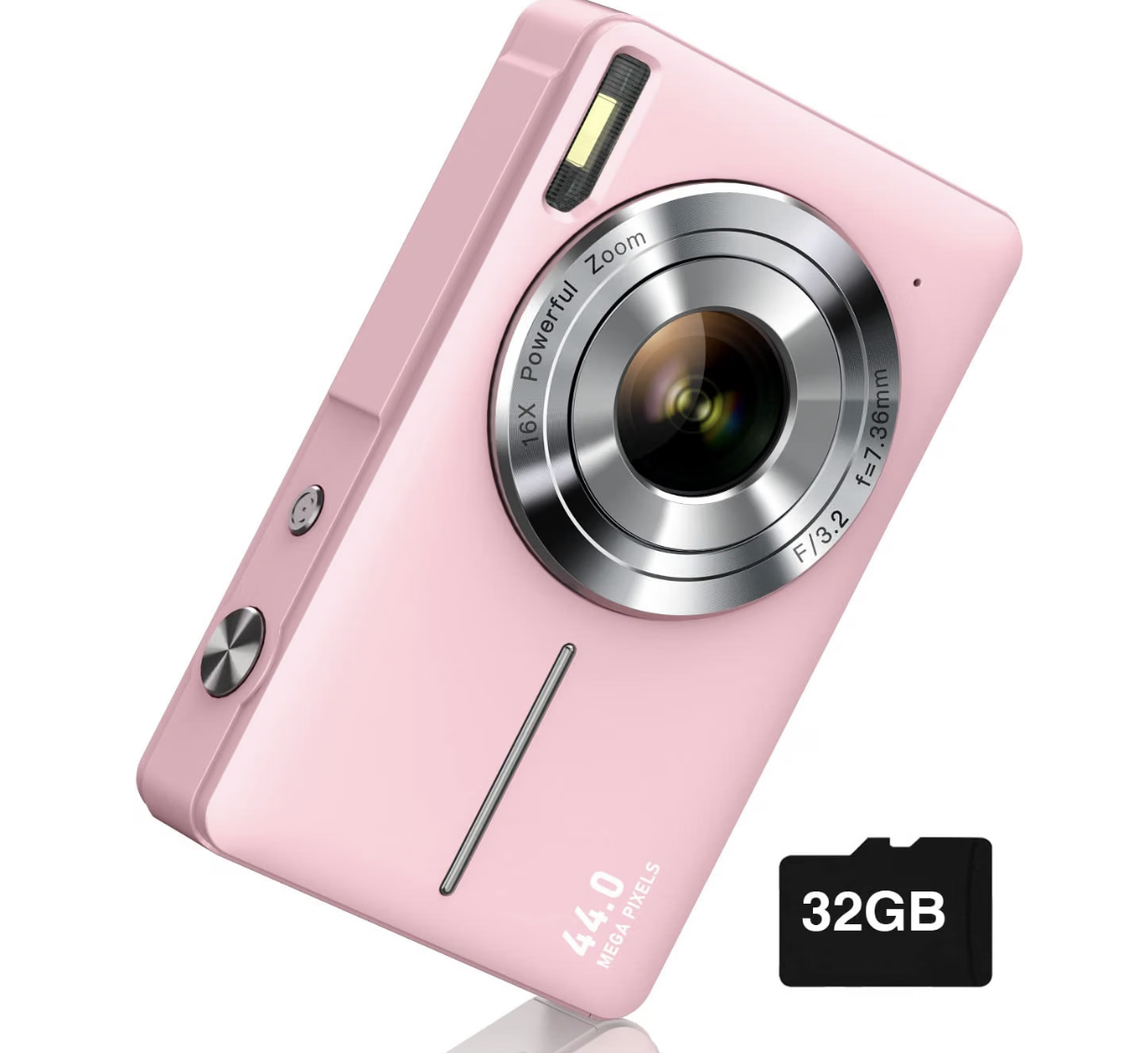 Camkory FHD 1080P Compact Digital Camera in Pastel Pink