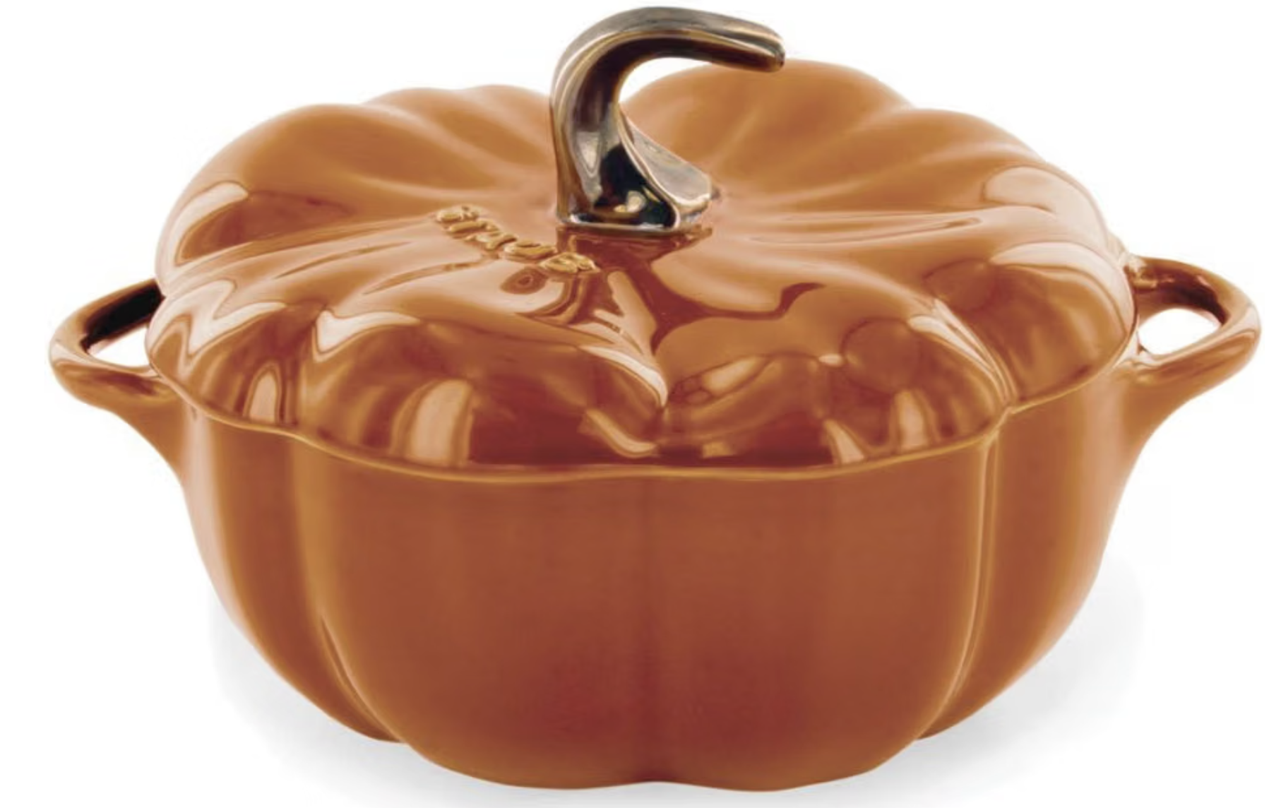 Staub Ceramic Petite Pumpkin Cocotte in Burnt Orange